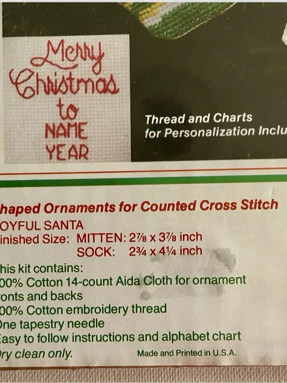 Joyful Santa Ornaments Cross Stitch Kit by WonderArt